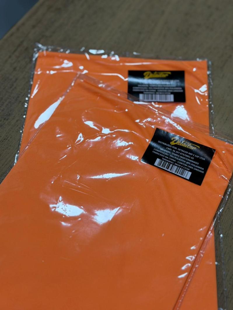 TOALHA DE MICROFIBRA SUEDE DETALAIR 37X57CM LARANJA