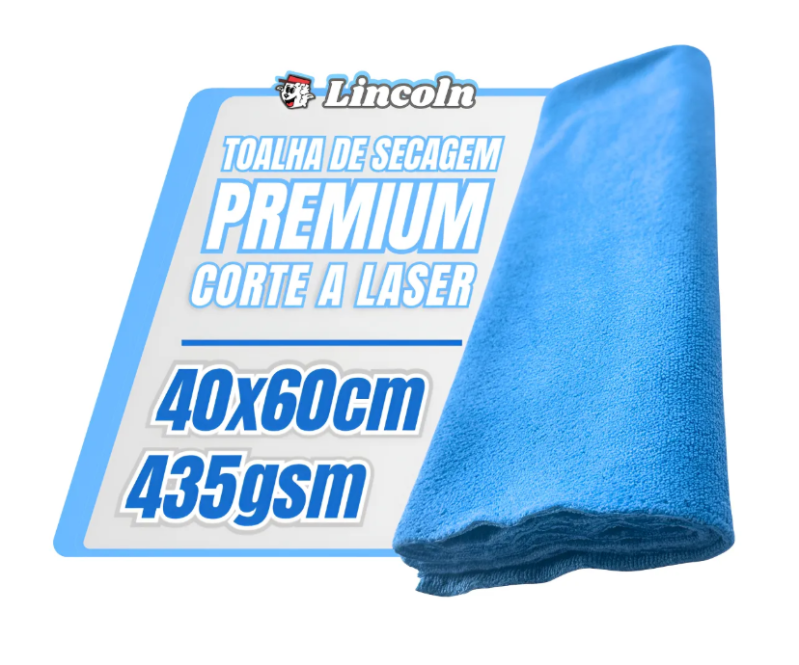 TOALHA DE SECAGEM  LINCON PREMIUM AZUL 40X60CM 435GSM